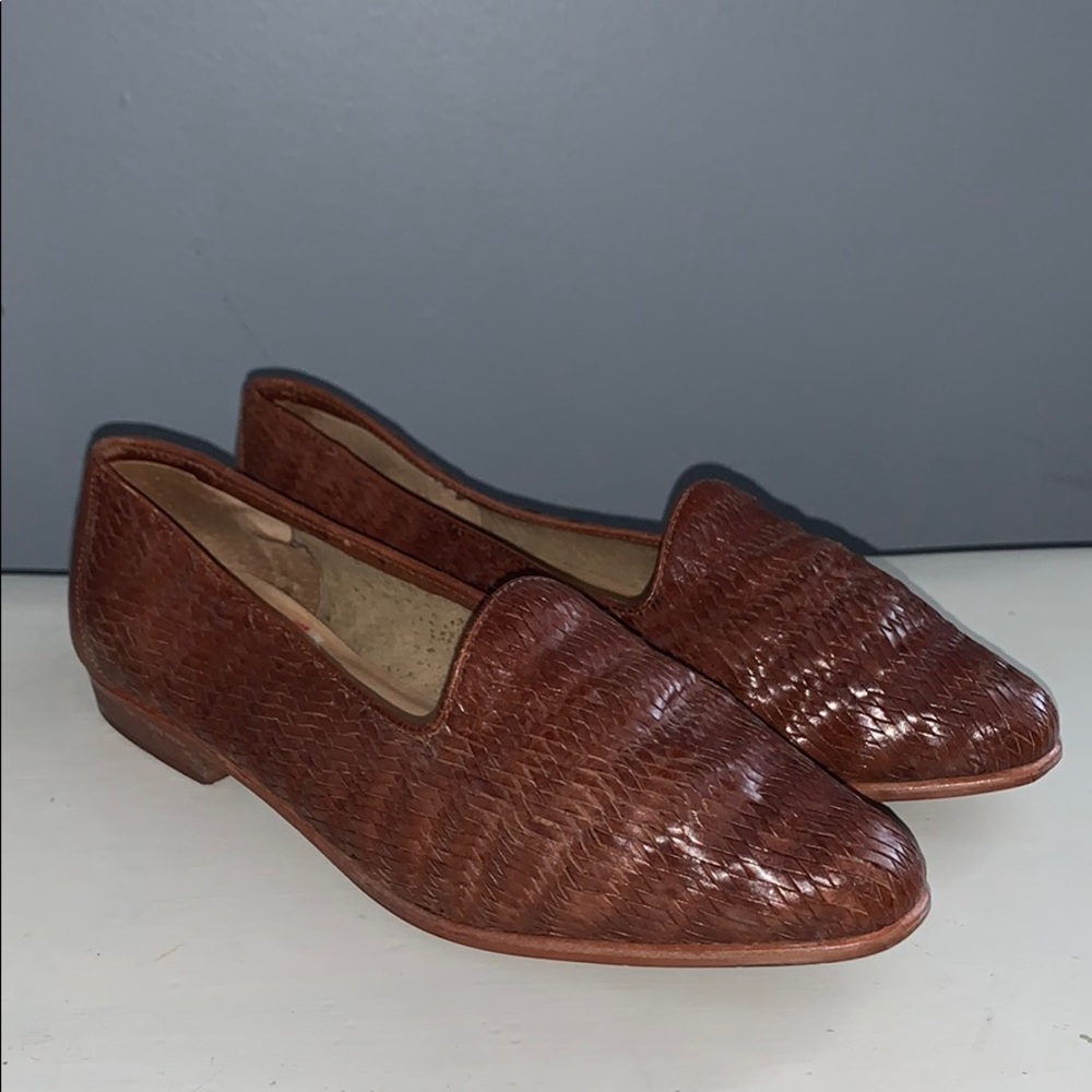 Hunter Club woven pointed loafers size 8